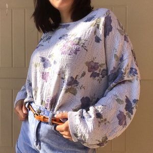 ✨SOLD✨Purple Floral Grandma Sweater